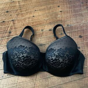 Soma black 34DD lace Stunning Support Balconette bra